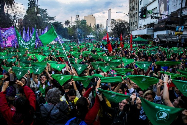 Durante el 34° Encuentro Nacional de Mujeres en 2019 en La Plata. EFE/ Demian Alday Estévez