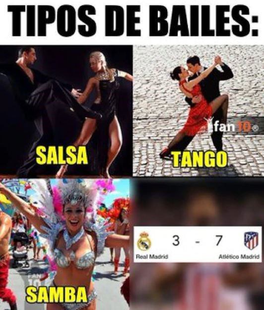 Memes de la derrota del Real Madrid por 7-3 ante el clásico frente al Atlético (Foto: redes).