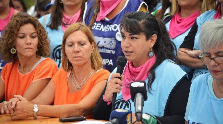 Roxana Rechimont, secretaria general de ATE (Vía Santa Rosa)