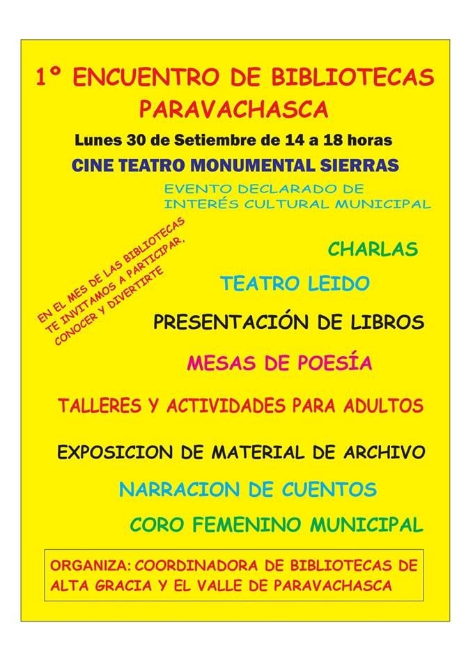 Encuentro Bibliotecas Paravachasca