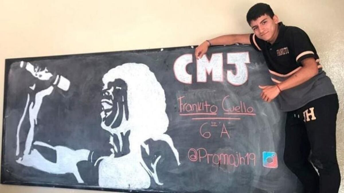 ¡Tiza y pizarrón! El mural de la Mona que hizo un estudiante cordobés