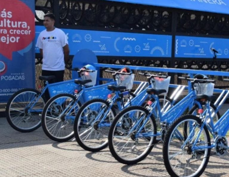 La Costanera de Posadas ya cuenta con su segunda estación Eco Bicis. Y el tiempo está hermoso como para disfrutar un paseo en bicicleta. (Foto: El Territorio)