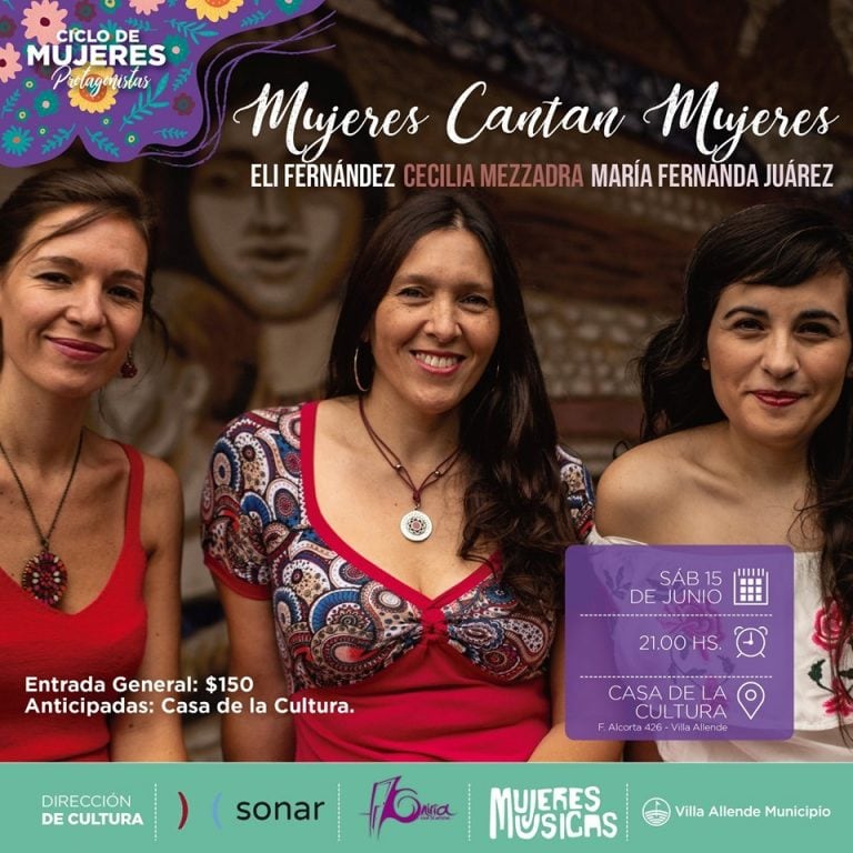 "Mujeres cantan mujeres" en Villa Allende.