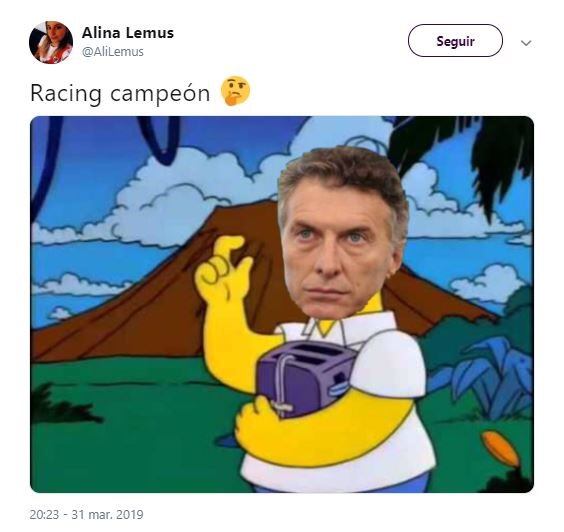 Los mejores memes de Racing campeón de la Superliga (Foto: Twitter)