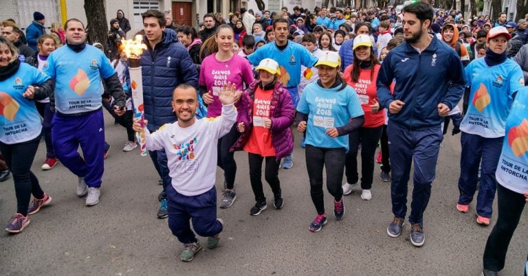 Tour de la Antorcha en el relevo de Paraná (Fotos Guido Martini/Buenos Aires 2018)