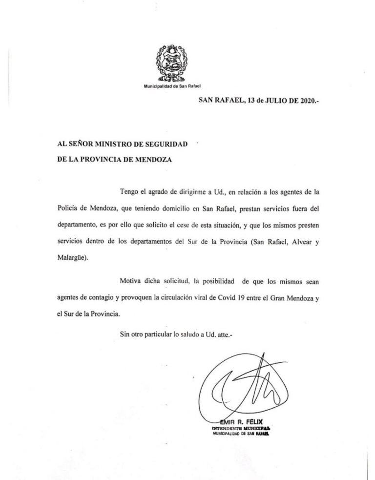 El pedido formal de Emir Félix.