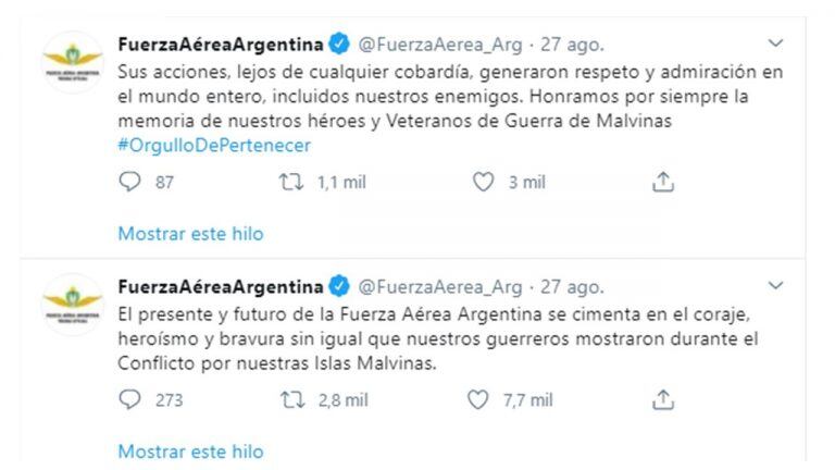 Respuesta de la Fuerza Aérea.