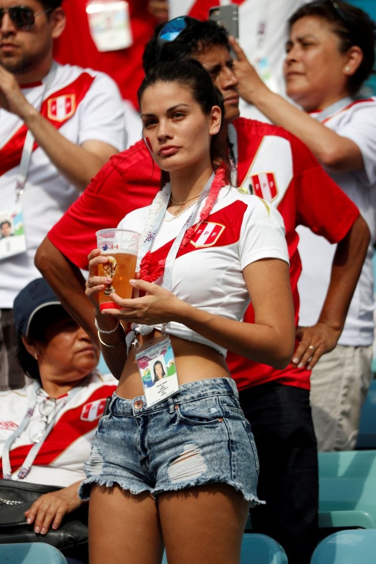 Soccer Football - World Cup - Group C - Australia vs Peru - Fisht Stadium, Sochi, Russia - June 26, 2018   Peru fan before the match   REUTERS/Max Rossi