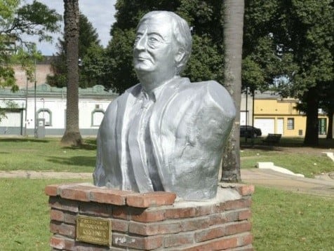 El busto de Néstor Kirchner