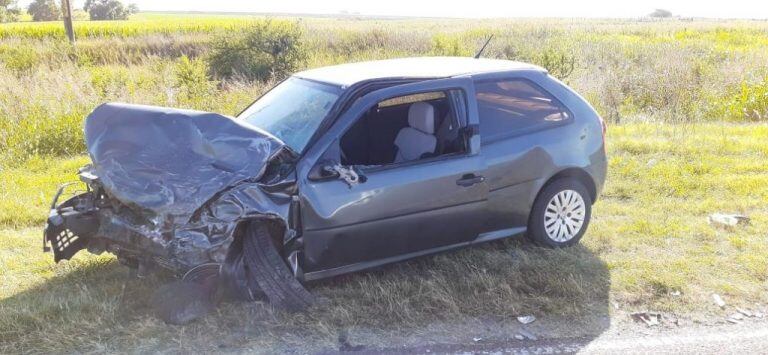 Volkswagen Gol involucrado en el accidente