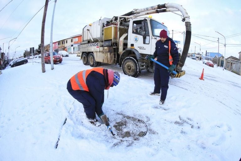 Limpieza de la ciudad de Río Grande por  el Municipio