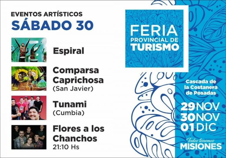 Feria Provincial de Turismo desde este viernes y hasta el 1 de diciembre en la Cascada de la Costanera.