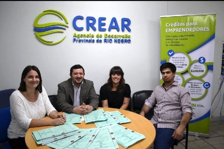 Agencia de Desarrollo Crear de Río Negro, a cargo de la entrega de créditos a tasa cero para pymes (web).