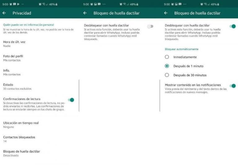 Cómo bloquear WhatsApp solo con tu huella digital