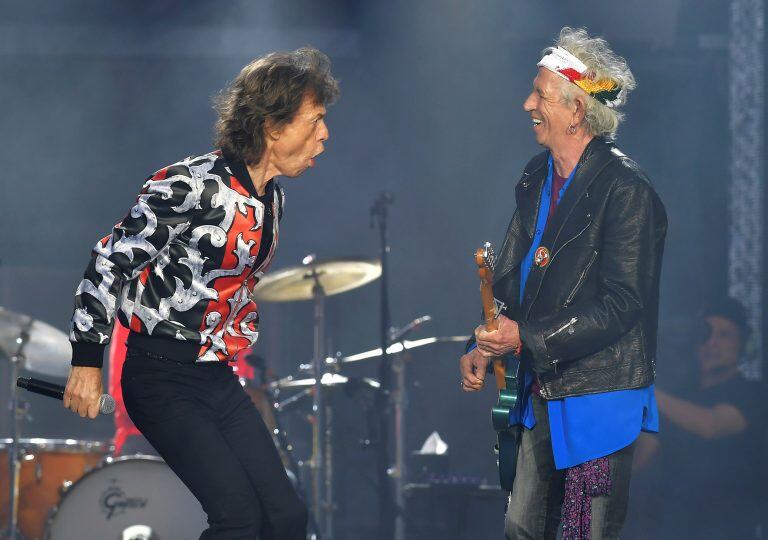 Mick Jagger y Keith Richards de The Rolling Stones (AP)