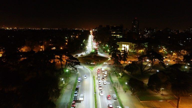 Inauguración de iluminación led en Paseo Pellegrini.