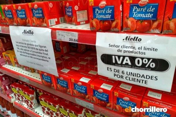 Las cadenas de San Luis capital aplican el descuento del IVA. Foto: El Chorrillero