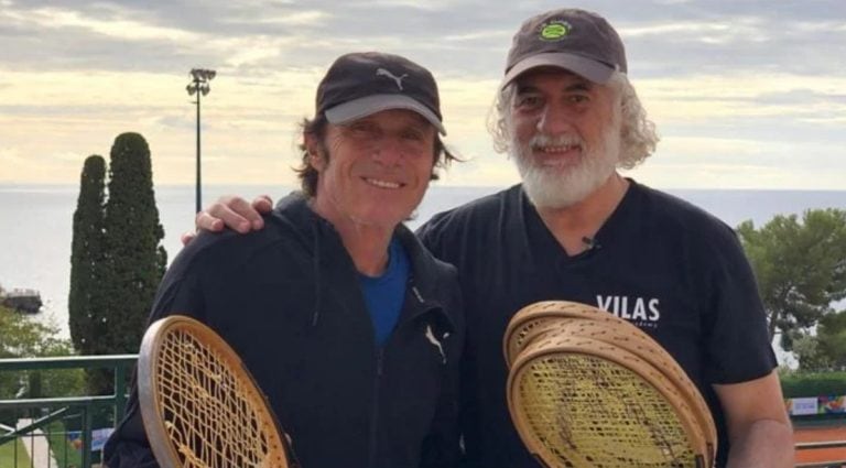 Guillermo Vilas junto a Eduardo Puppo.