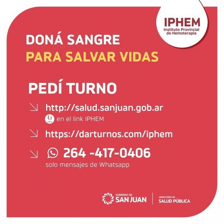 Hay distintas formas de pedir turno para donar sangre o plasma.