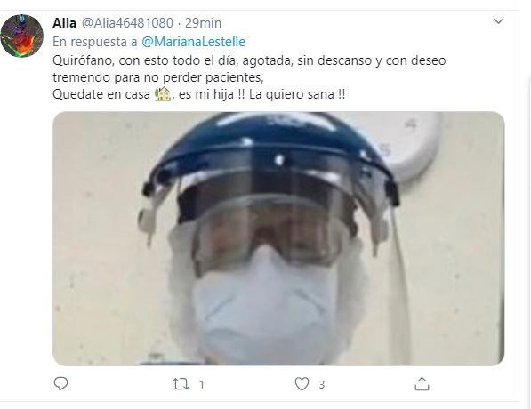 La doctora Marina Lestelle y la concientización sobre la pandemia en Twitter (Twitter)