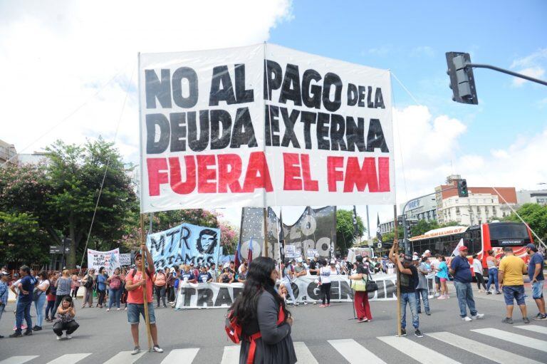 Marcha del Polo Obrero en el centro porteño (Foto: Clarín)