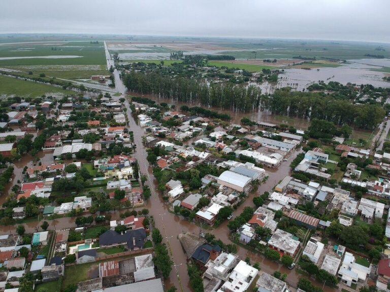 María Susana quedó bajo el agua con el temporal