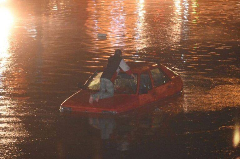 Tormenta de piedra en Mendoza.