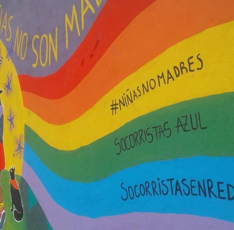 Mural de Socorristas en Red en el Colegio Nacional