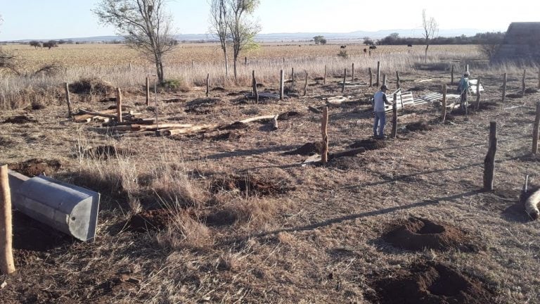 Trabajos en la Sociedad Rural de Pocho