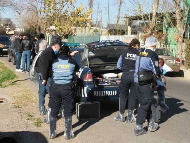 Efectivos policiales de Mendoza actuó en el lugar de los hechos, donde fue violada la mujer de 72 años.