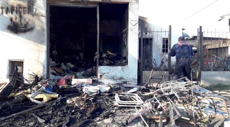 El incendio destruyó la tapicería completamente (Diario Textual)