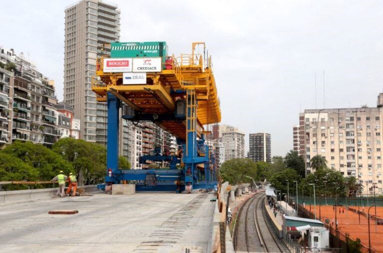 Cómo se ve la construcción, desde un dron. (GCBA)