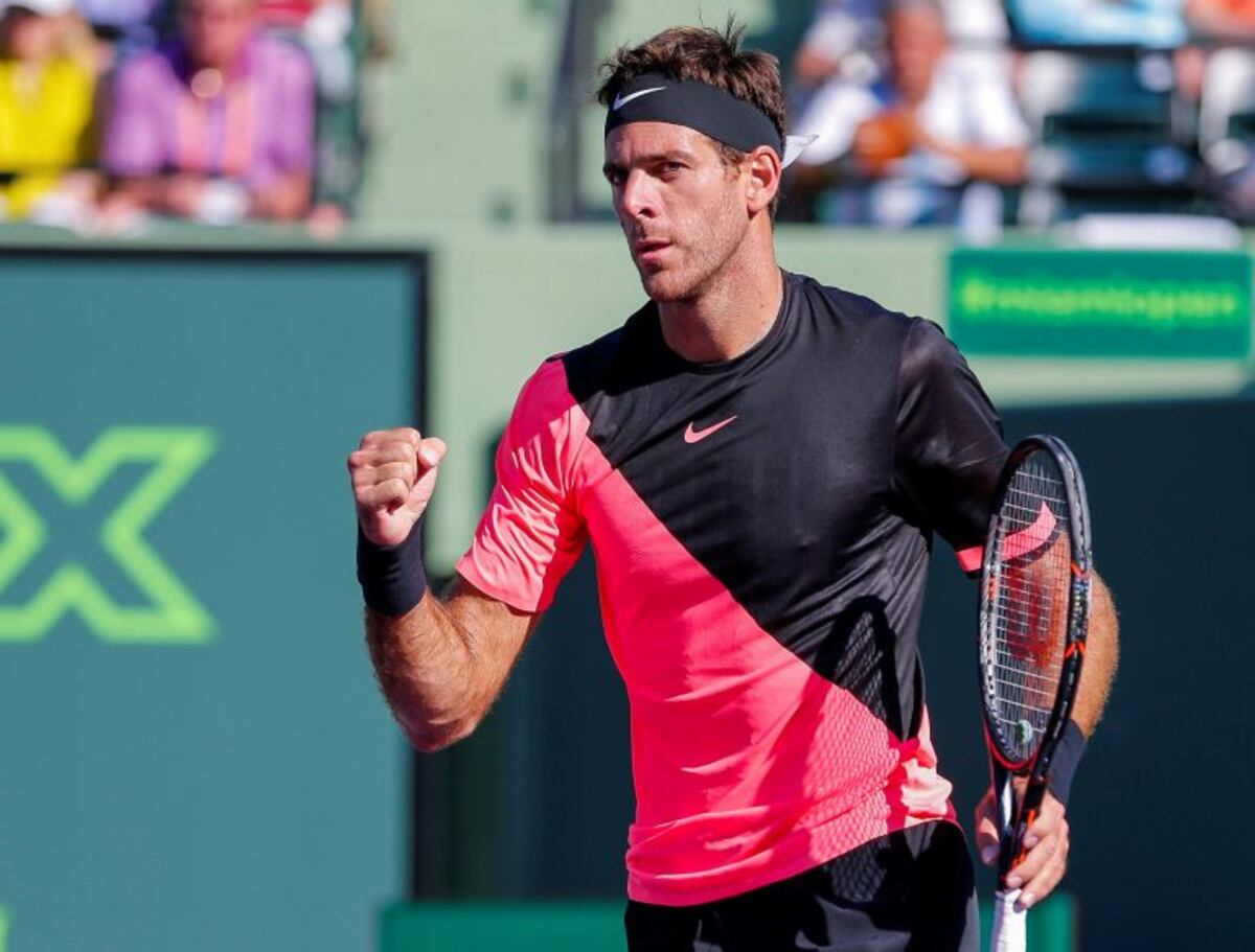Del Potro derrotó a Nishikori y se metió en la cuarta ronda del Masters 1000 de Miami