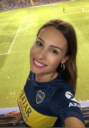 Pampita fue a la Bombonera