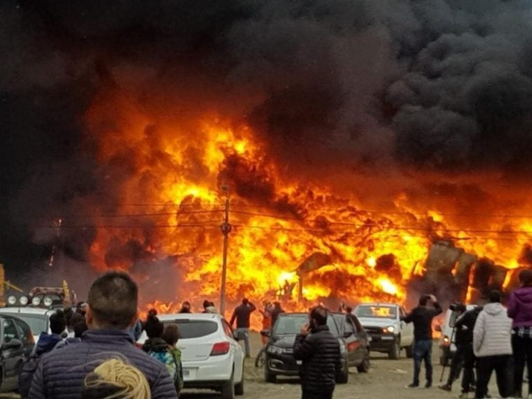 Incendio en fábrica de Río Grande