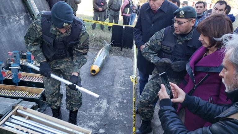 Secuestro de armas en Cordoba, conferencia de prensa de Patricia Bullrich.