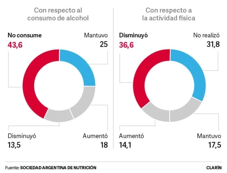 Los efectos de la cuarentena: más de la mitad de los argentinos aumentó de peso (Foto: Clarín)