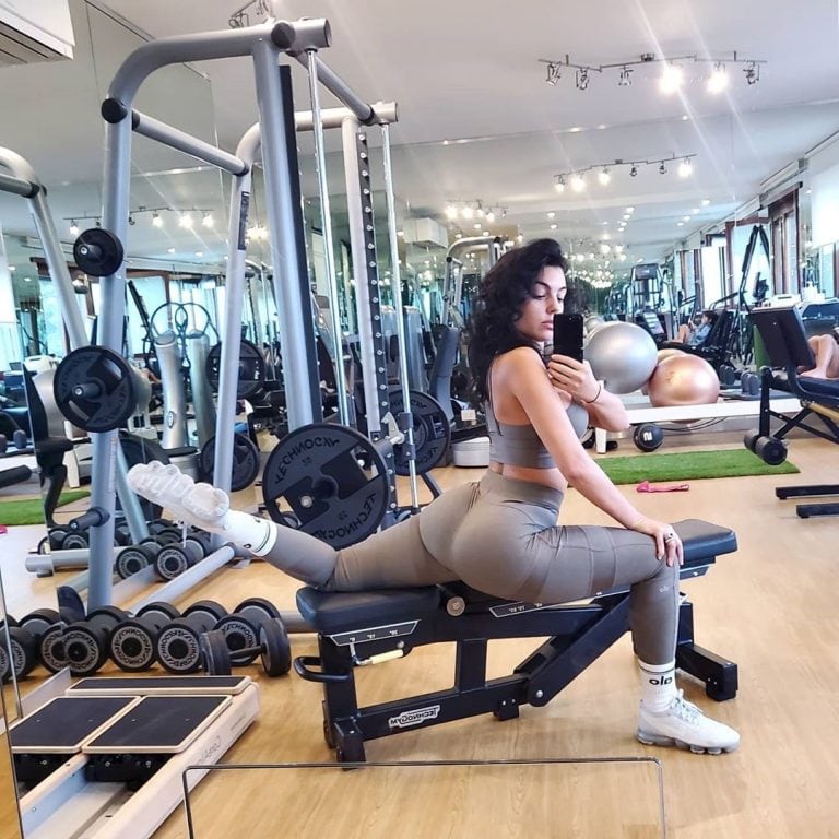 Georgina Rodríguez levantó la temperatura desde el gimnasio (Foto: Instagram)