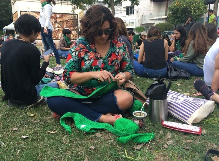 Mujeres correntinas realizaron un nuevo pañuelazo. (Foto: El Litoral)