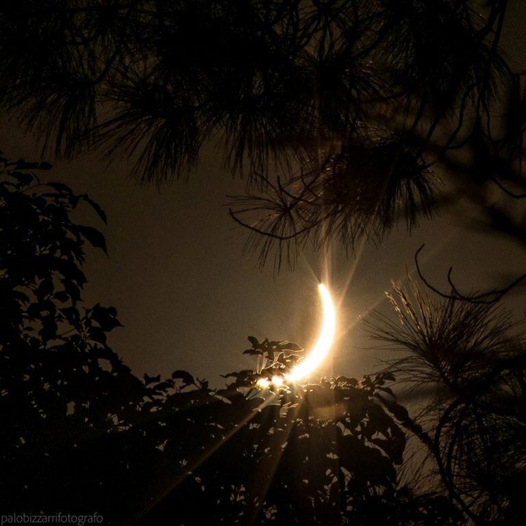 Eclipse registrado por vecinos de Sierras Chicas.