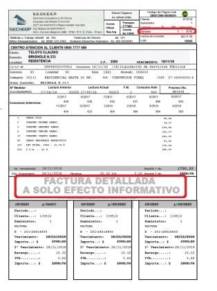 La empresa aclaró que las boletas son informativas y no deben pagarse.