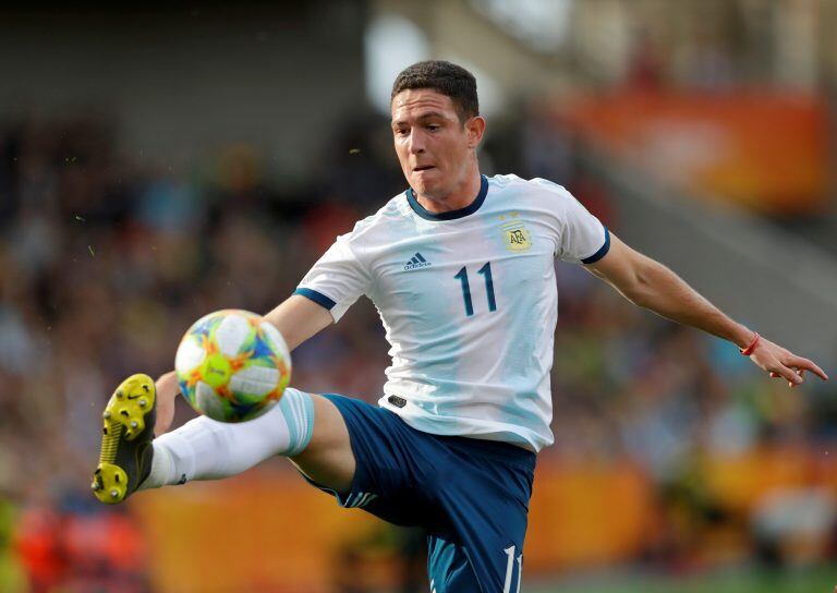 Aníbal Moreno con la Sub 20 (AP Photo/Sergei Grits)