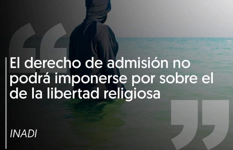 Inadi, en el dictamen, explica que "en relación al derecho a la libertad religiosa se ve plasmado en distintos acuerdos, leyes y convenciones de derechos humanos..."