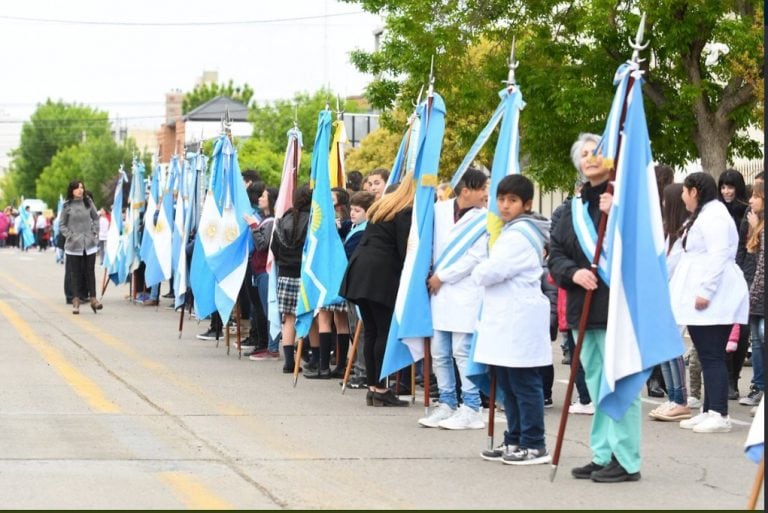 Las escuelas participaron del aniversario.