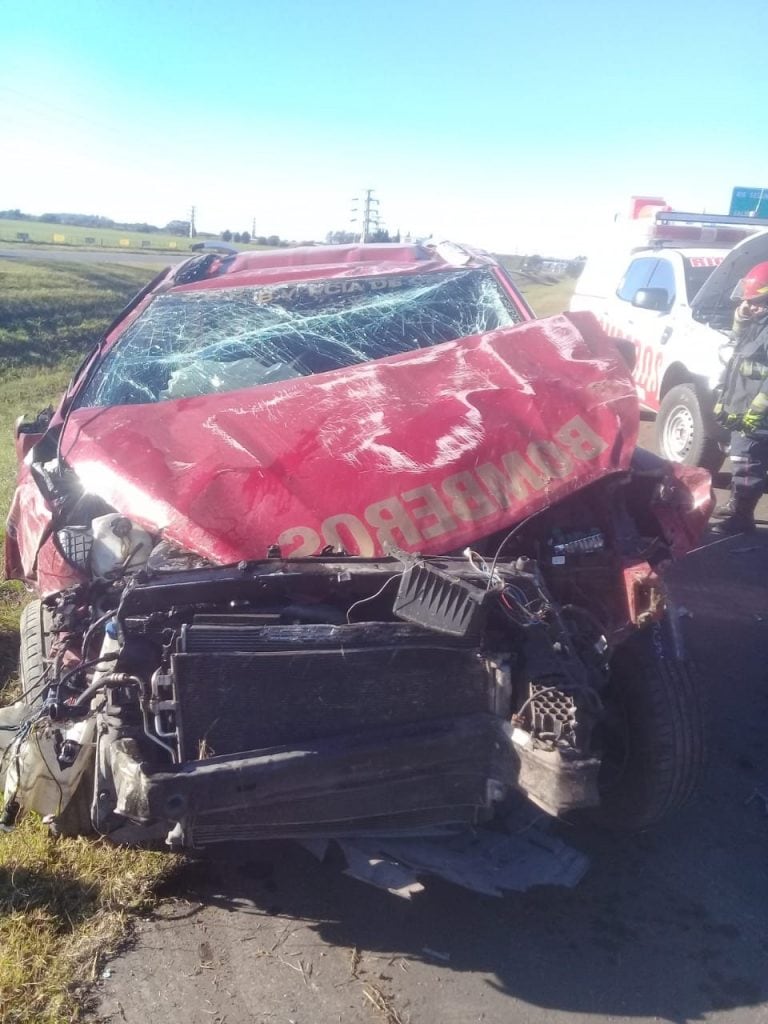 Vuelco en Autopista Córdoba Rosario