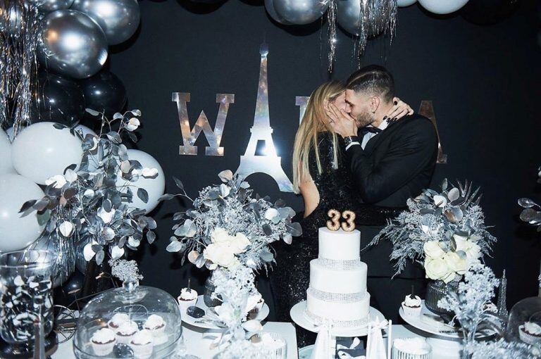 Wanda Nara en su cumpleaños junto a Mauro Icardi (Instagram/@wanda_icardi)