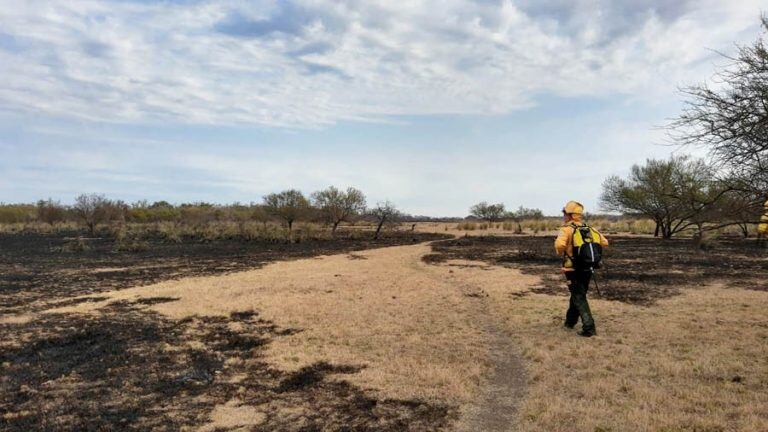 Brigadistas del Parque Nacional Lihué Calel (APN)