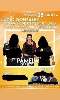 El spot que promociona la presentación de Pamela Carrizo.