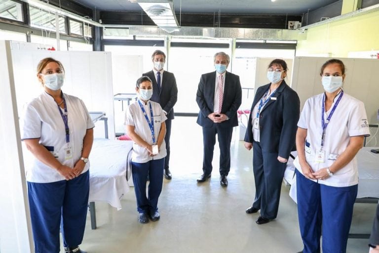 Alberto Fernández visitó Pilar para inaugurar un “hospital solidario”. (Presidencia de la Nación)