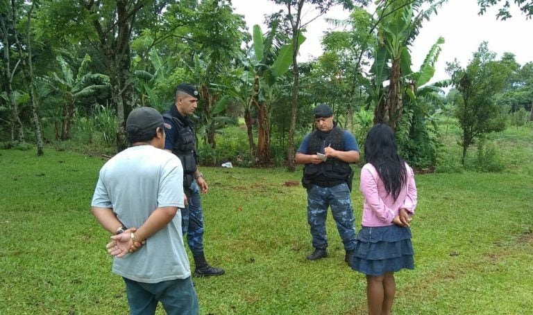 Aldea guaraní en Iguazú. Todas las pistas son revisadas para hallar al chico de la aldea Fortín Mbororé. (Gentileza)